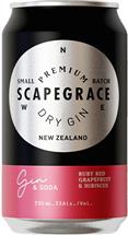 Scapegrace Gin & Soda with Ruby Red Grapefruit & Hibiscus (330ml) (10pk)