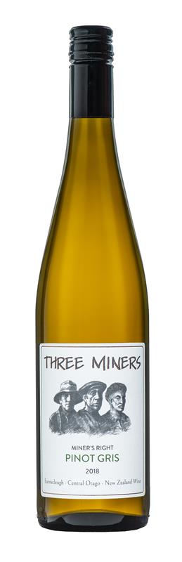Three Miners 'Miner’s Right' Central Otago Pinot Gris 2018