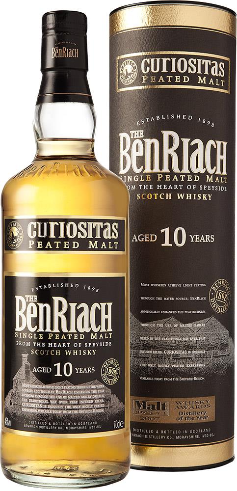 BenRiach Curiositas 10yo Single Peated Malt Scotch Whisky (700ml)