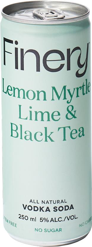 Finery Lemon Myrtle, Lime & Black Tea Vodka Soda (250ml)