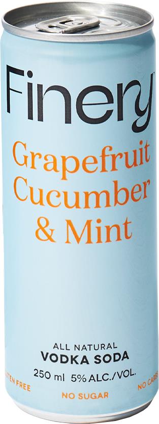 Finery Grapefruit, Cucumber & Mint Vodka Soda (250ml)