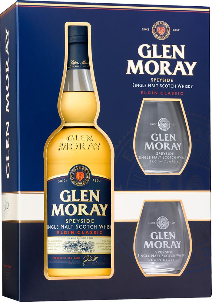 Glen Moray Classic Single Malt Scotch Whisky Gift Set
