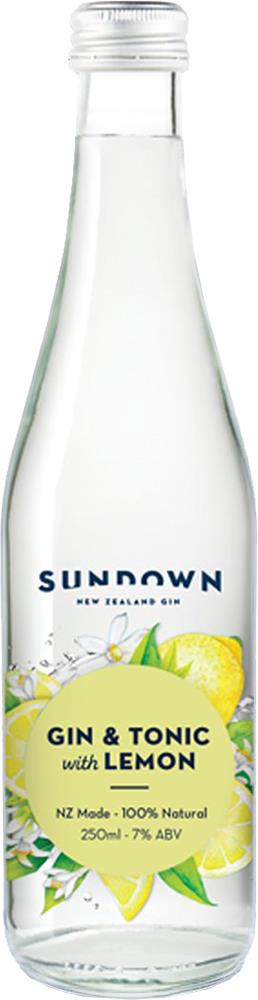 Sundown New Zealand Gin & Tonic with Lemon (250ml)