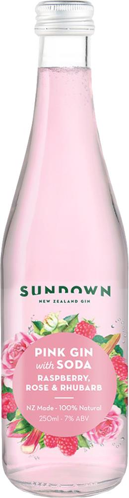 Sundown New Zealand Pink Gin with Soda (250ml)