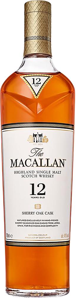 The Macallan 12yo Sherry Cask Highland Single Malt Scotch Whisky (700ml)