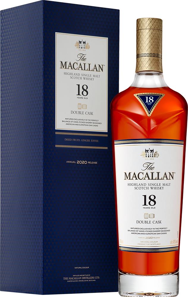 The Macallan 18yo Double Cask Highland Single Malt Scotch Whisky (700ml)