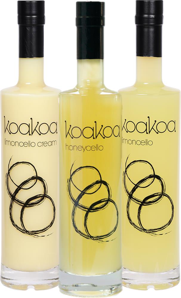 Koakoa Gift Pack 2: Limoncello, Limoncello Cream & Honeycello (375ml)