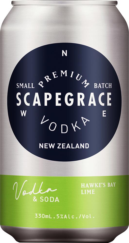 Scapegrace Vodka & Soda with Hawke's Bay Lime (330ml)