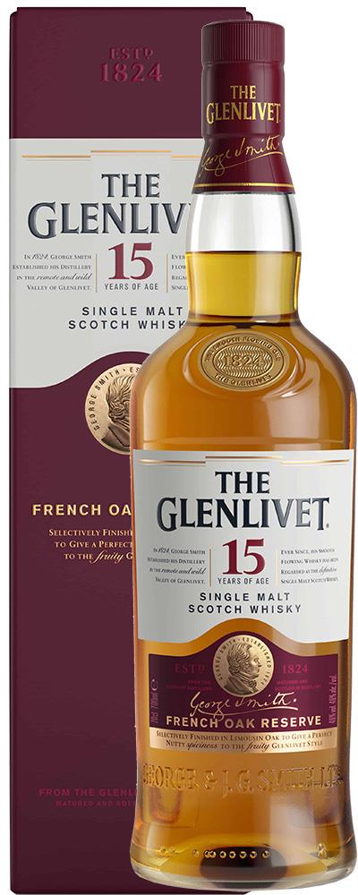 The Glenlivet 15 Year Old Single Malt Scotch Whisky (700ml)
