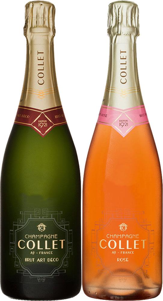 Collet Champagne Art Deco Collection (Twin Pack)