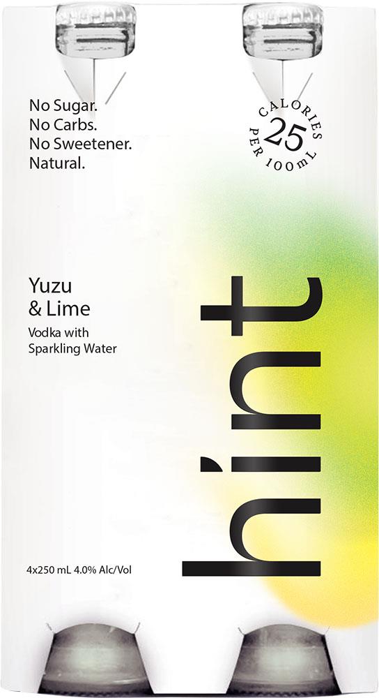 Hint Vodka Yuzu & Lime with Sparkling Water (250ml) (6x4pk)
