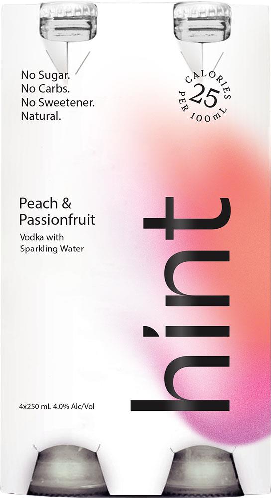 Hint Vodka Peach & Passionfruit With Sparkling Water (250ml) (6x4pk)