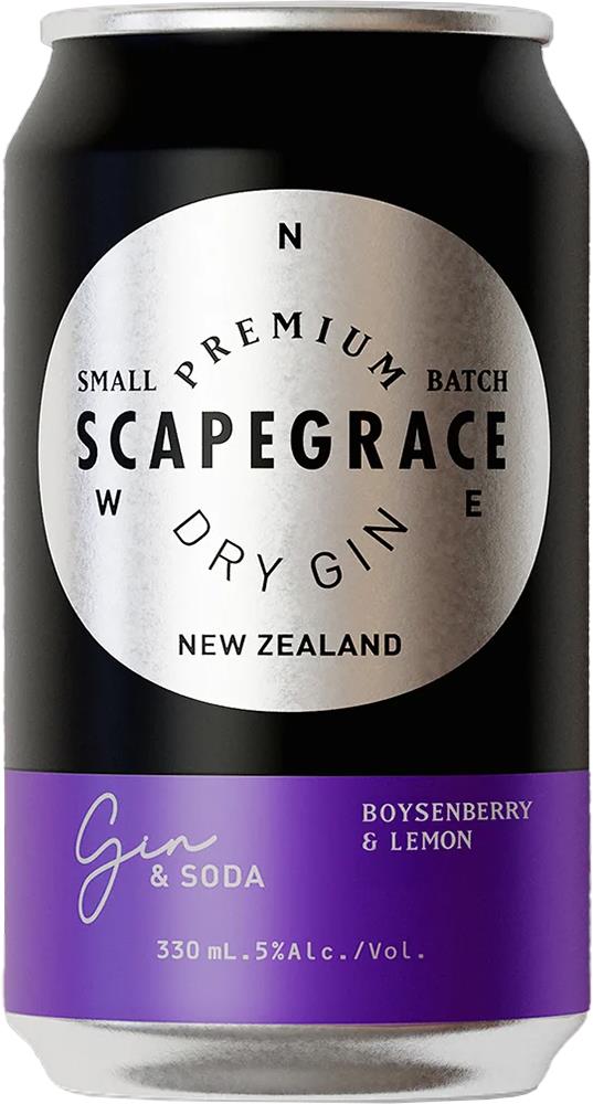 Scapegrace Gin & Soda With Boysenberry & Lemon (330ml) (10pk)