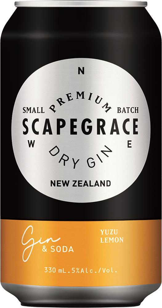 Scapegrace Gin & Soda With Yuzu & Lemon (330ml) (10pk)