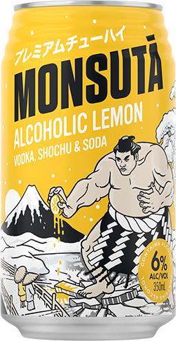 Monsuta Lemon Chu-Hai Vodka & Soda (350ml) (6x4pk)