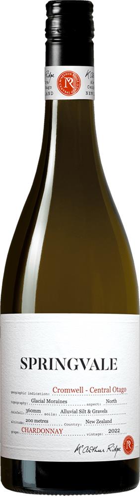 McArthur Ridge Springvale Central Otago Chardonnay 2022