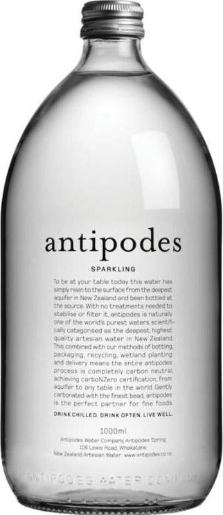 Antipodes Sparkling Mineral Water Glass (1000ml)