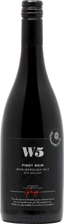 W5 Marlborough 'Single vineyard' Pinot Noir 2013 (B3)